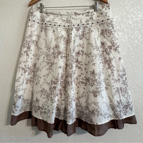 Sonoma NWT SZ 14 prairie Style 100 % Cotton double,layered,crochet,ribbon,Skirt - Picture 4 of 5